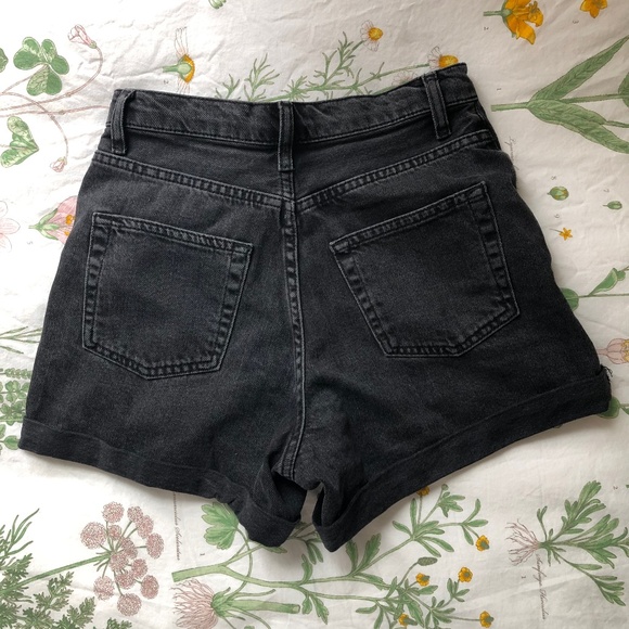 Topshop High Waisted Denim Shorts - Picture 2 of 7